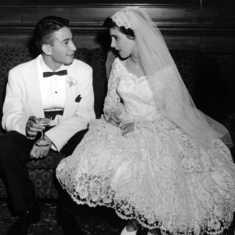Stu and Sandy's wedding day - May 22, 1955