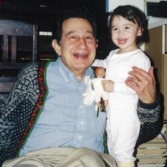 Stu with granddaughter Maya Stein Hungnes in 2001.