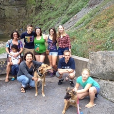 Sue-Je with IC students on a hike to Taughannock Falls