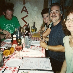 Mike, Becky, Marty and Sue at family reunion - 2001