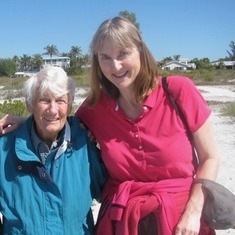 Sue with Linda Anderson on Sanibel Island