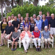 Sue with the Anderson's (family of Stuart's sister Avis) every December on Sanibel Island. She always orchestrated the annual family photo.