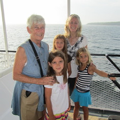 Sue, Lisa ,Hannah, Rachel & Kate Warne on ferry to Washington Island
