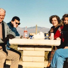Stuart, Erik, Avis, Lisa & Sue in Arizona Desert 1986