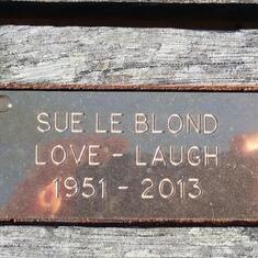 Plaque for Sue on Swanage pier laid November 2018.