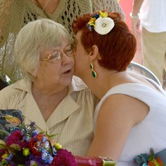 Mom and Granddaughter Amelia (Mimi) at her wedding - summer 2014