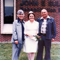 Sue Ann at Nursing Graduation  &  her proud parents - 1977
