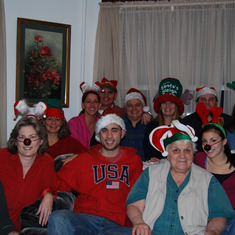 Christmas Family Photo - Sue Ann far right