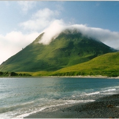 Sisters Sue Ann & JoAnne Adventure to Dutch Harbor Beautiful beach at the end of the road!