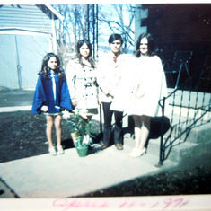 Easter 1971 - JoAnne , Peg, Mike, Sue Ann