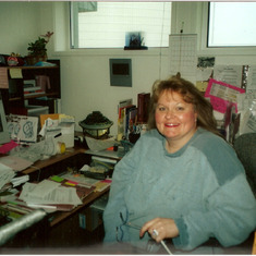 July 2002 - Barrow Alaska - Sue Ann in her Office at the Native Hospital