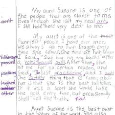 Julito Fazzini Story - Page 1 (This is the draft, the school send to Sue Ann the final one)  He was in 4th Grade when he wrote this.