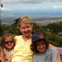 Lucy, Grandmother, and London in Hawaii 2012