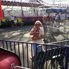 Grandmother and Lola at a carnival