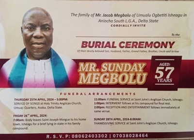 Late Sunday Megbolu