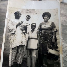 Ifeanyi with parents and sister Berna