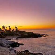 Susans FAVORITE PLACE AND FAVORITE TIME..sunset  in La Jolla, California