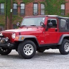 Susan LOVED her red jeep
