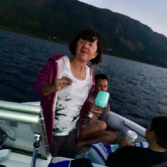 Sue loved the boat rides