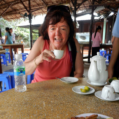 2011 Vietnam - Enjoying high tea. 