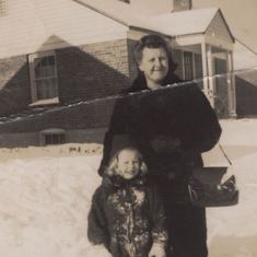 Mom and Grandma Bald. Grandma made that suit for her.