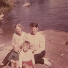Grandma, Mom, Suzie and Kim, Honey Harbour.