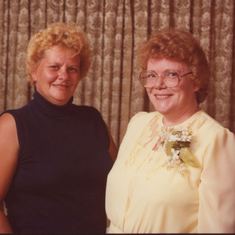 Mom and Arlene Fielding.