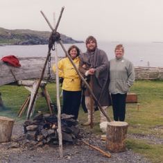 Marie Wiseman and Mom at L'anse Aux Meadows, NFLD.