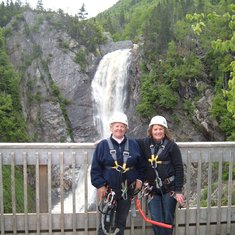 Mom and Marie, zip lining like a couple of bosses.
