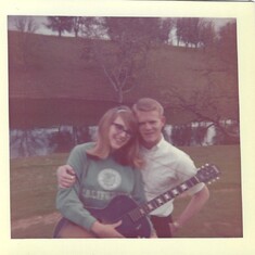Sue during undergrad years at U.C. Berkeley.  I don't know who the guy is.