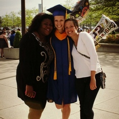 This is a picture from my graduation with our friend Jenna. 