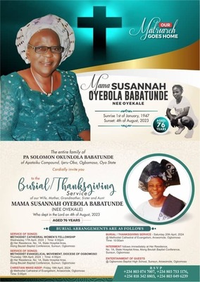 Susan OYEDOLA  AYOKA  BABATUNDE