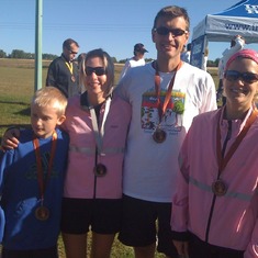 Our triumphant Springbank Family Run! The medal winners.