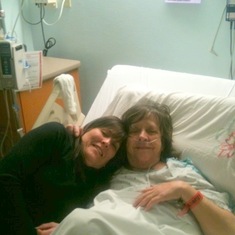 Michelle visiting mom in the hospital