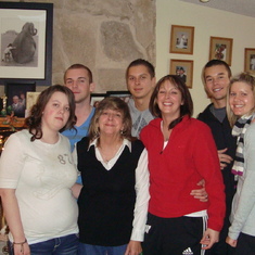 Sue with some of her grandchildren