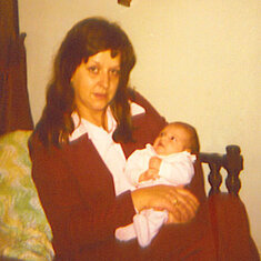 Mom holding Shannon (Susan Heape-Kliethermes' daughter)
