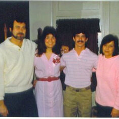 Me and Ron with my Mom and Dad - Wedding Reception January 1987