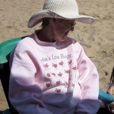 At the beach in September, 2011