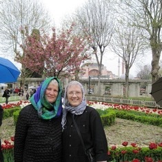 Susan and sister Lois in Turkey.  2011 Cruise