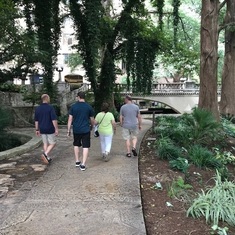 On the River Walk in San Antonio w/ Michael, Mike, Jared, Karyn - Oct 2018