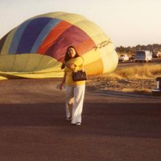 Hot air ballooning probably with Auntie Myrt.