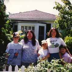 In front of our old house in the Palisades about 1991.