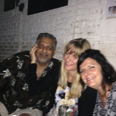 Rajeev, Susan and Teriskovya in Harlem bar.