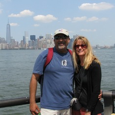 Rajeev and Susan on Ellis Island