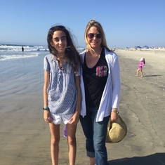 Susan & her niece Gabriella enjoying the beach