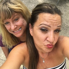 Having fun with Susan while walking and taking selfies