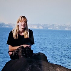 Susan on Goree Island, Senegal in '96