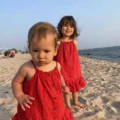 Emma and Sofía. Lake Michigan, Summer 2021