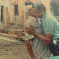 Papa - last hug with Babaji 1980