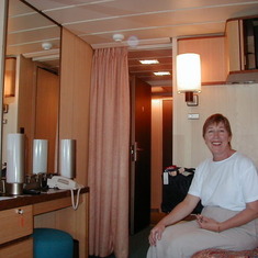 On board a cruise ship in 2000